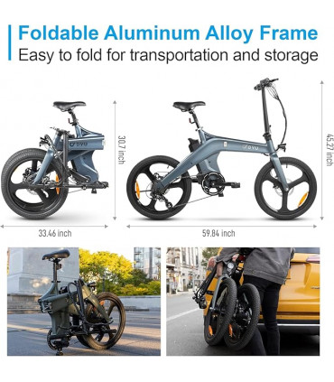 Сгъваемо електрическо колело DYU T1 500W 36V 10Ah