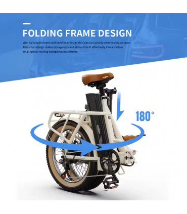 Сгъваемо електрическо колело OneSport OT16-2 750W 48V 17Ah