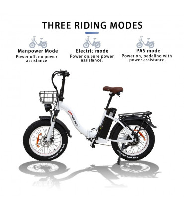 Сгъваемо електрическо колело DrveTion CT20 750W 48V 15Ah