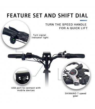 Сгъваемо електрическо колело DrveTion CT20 750W 48V 15Ah