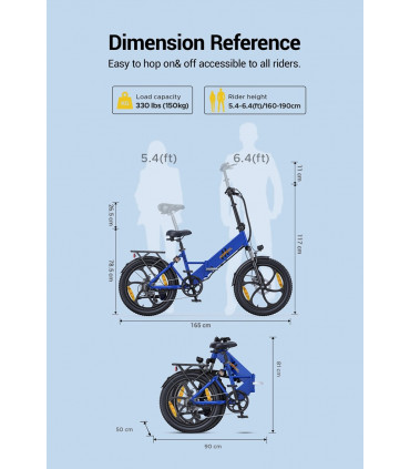 Сгъваемо електрическо колело HillMiles Mile 2 500W 36V 13Ah