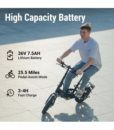 Сгъваемо електрическо колело DYU C3-14 500W 36V 7.5Ah