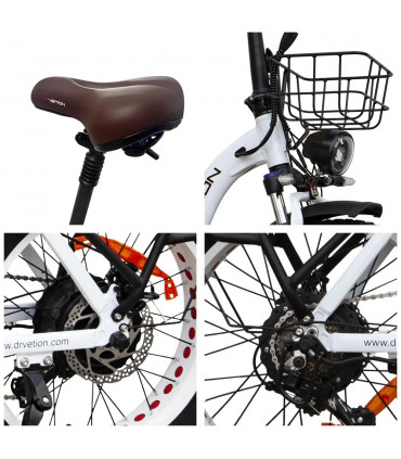 Сгъваемо електрическо колело DrveTion CT20 1000W 48V 20Ah